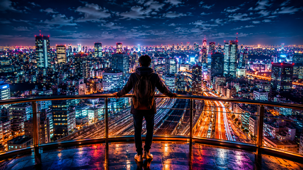 Tokyo skyline at night viewed during a Complete 7-Day Itinerary For Exploring Tokyo.